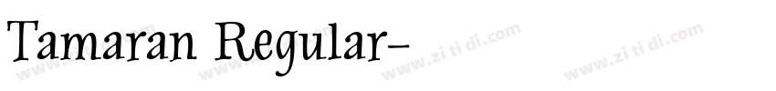 Tamaran Regular字体转换